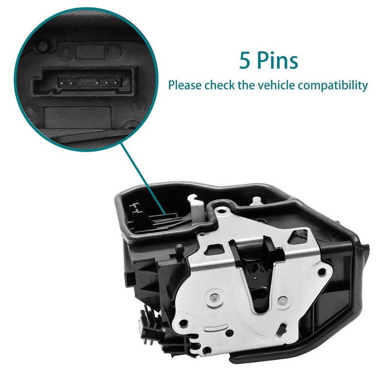 HQPASFY محرك قفل الباب الكهربائي الخلفي الأيمن HQPASFY متوافق مع BMW E60 E65 E70 E90 E92 (1 3 5 7 M N X3 X5 Z4 سلسلة والمزيد) يستبدل# 51227202148 - Image 5